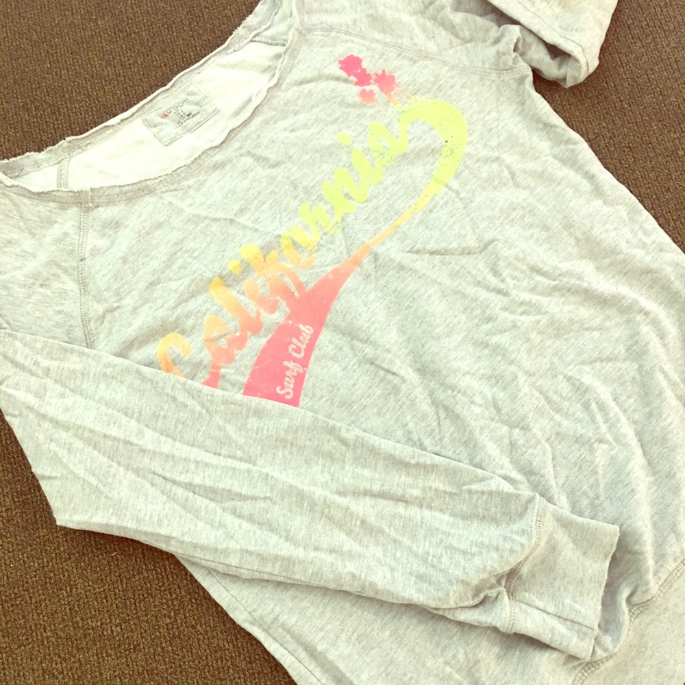 Scoop neck sweater shirt